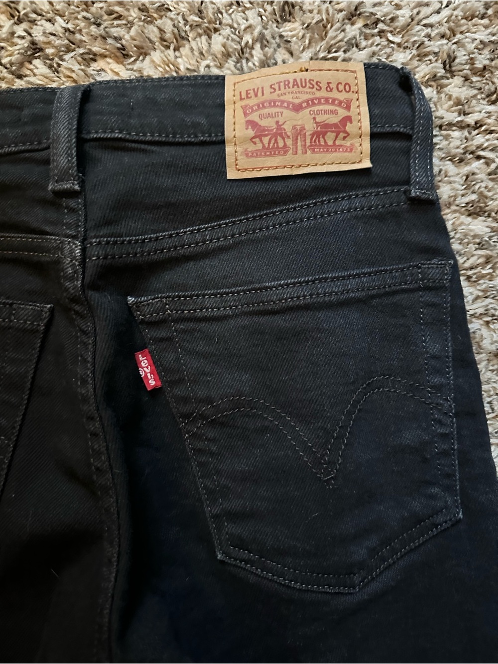 Levi's Black Straight Jeans